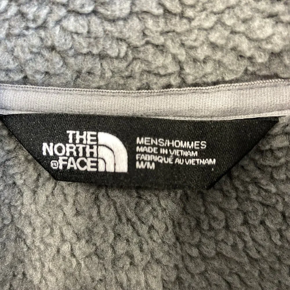 The North Face Heather Gray Full Zip Fleece Lined Sweater Jacket Men's Medium